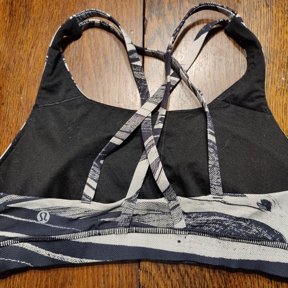 Lululemon Energy Bra - Nulux Marbled Black & White - Picture 2 of 4